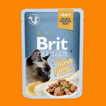 غذای گربه بریت مدل brit premium cat pouch with trout fillets in jelly for adult cats